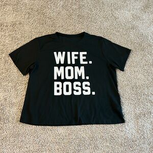 Wife Mom Boss Plus Size Graphic Tee
